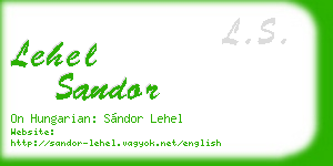 lehel sandor business card